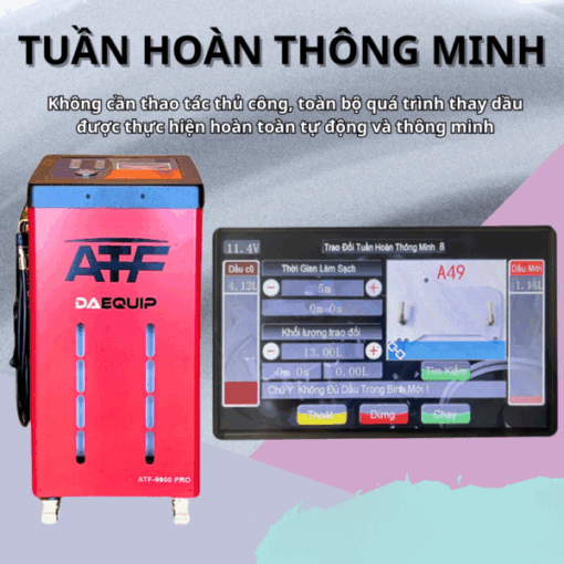 Máy thay dầu hộp số tự động tuần hoàn DAEQUIP ATF-9900PRO
