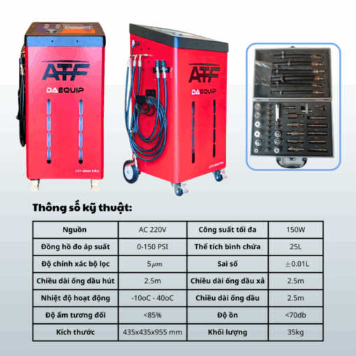 Máy thay dầu hộp số tự động tuần hoàn DAEQUIP ATF-9900PRO