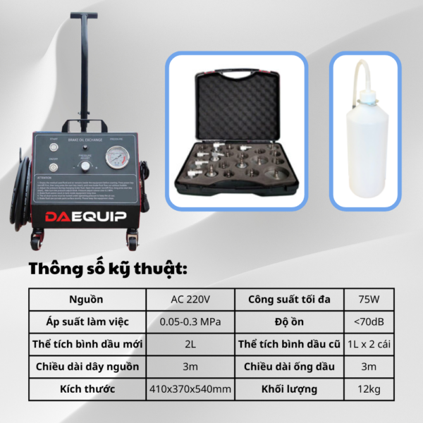 Máy thay dầu phanh DAEQUIP AST – 606