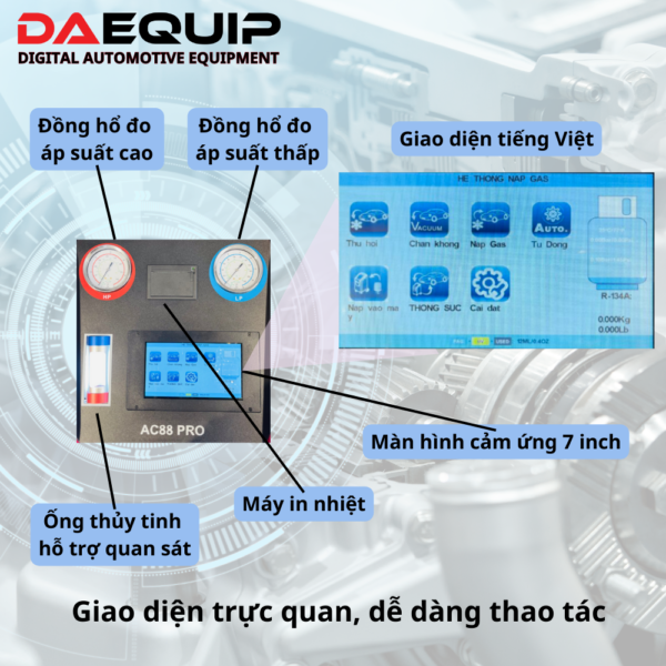 Máy nạp gas lạnh AC88PRO