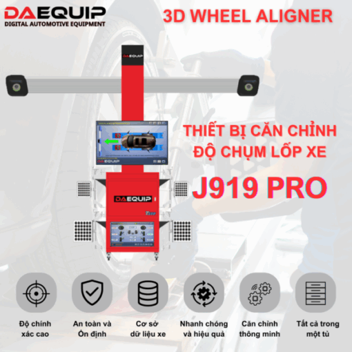 Thiết bị cân chỉnh góc đặt bánh xe DAEQUIP 919 PRO
