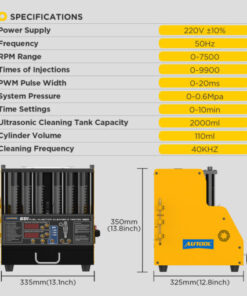 Máy kiểm tra và vệ sinh kim phun Autool CT400